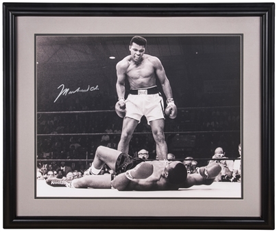 Muhammad Ali "Liston KO" Signed & Framed 16 x 20 Black & White Photograph (JSA)